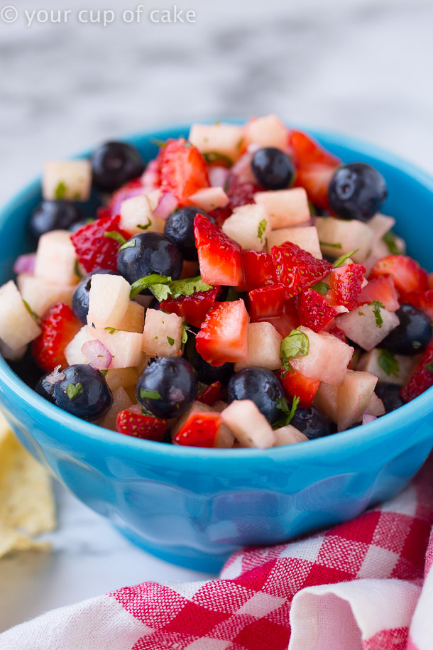 4th of July Fruit Salsa - Your Cup of Cake