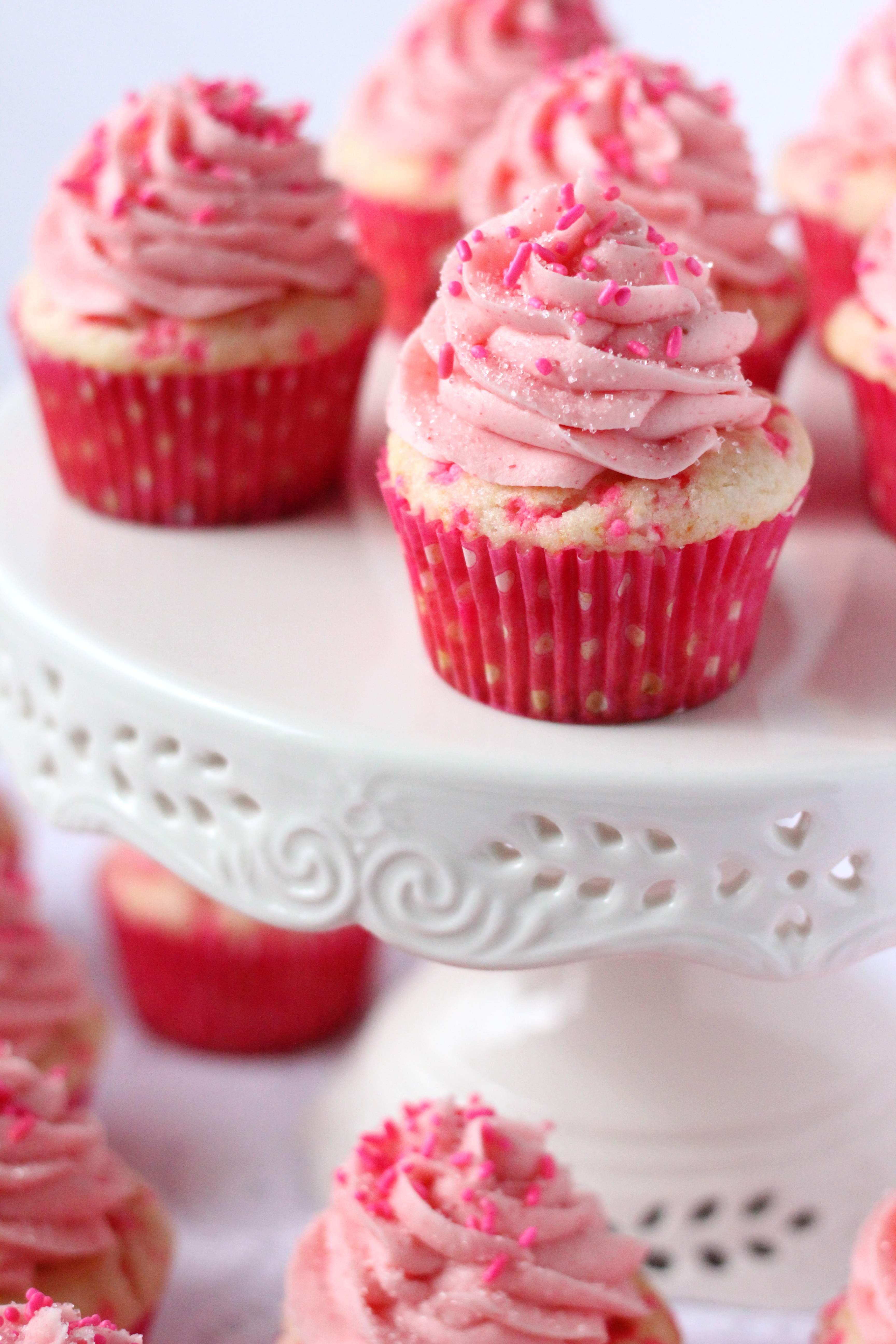 Girly Pastel Tri-Coloured Swirl Vanilla Cupcakes - Sweet 2 Eat Baking