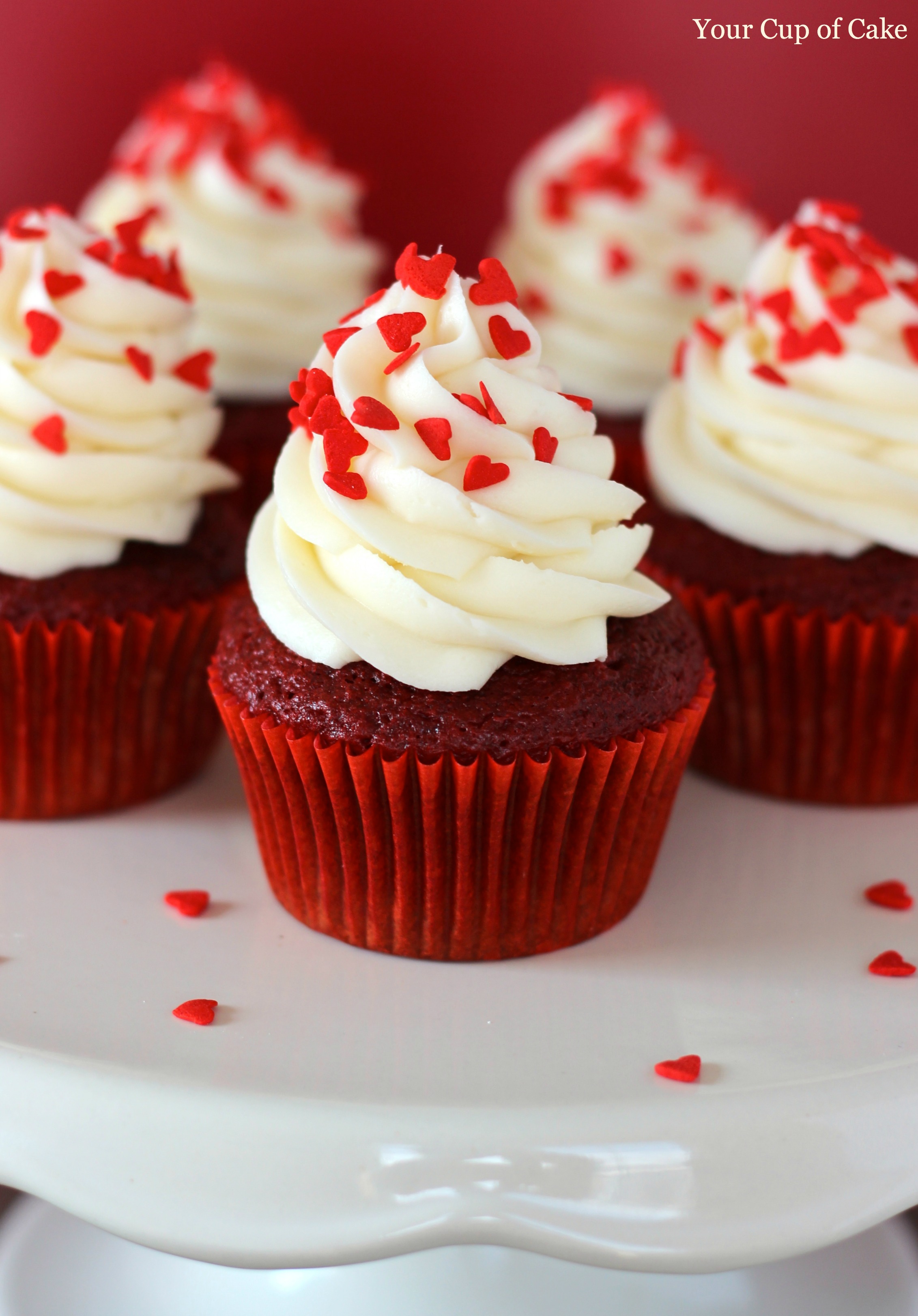 red velvet birthday cupcake