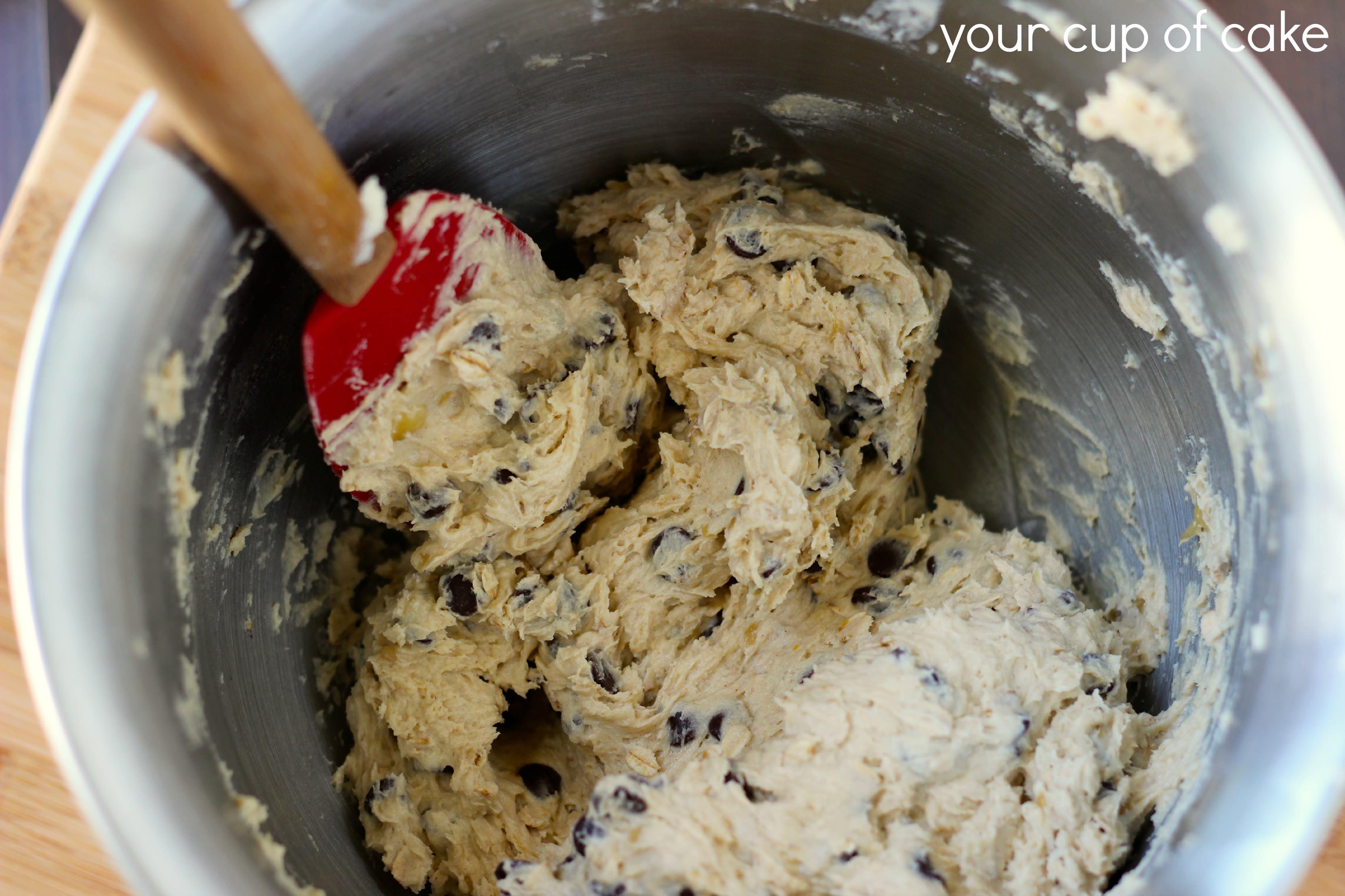 Banana Chocolate Chip Oatmeal Cookies - Your Cup of Cake