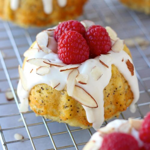 Mini Lemon Poppy Seed Bundt Cakes - Oh Sweet Basil