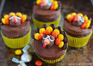 Turkey Cupcakes - Thanksgiving Cupcake Decorating - Your Cup of Cake