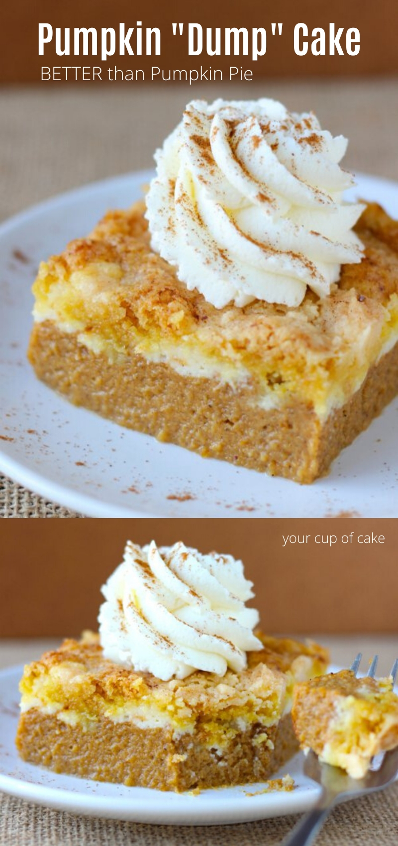 Pumpkin Cream Cheese Dump Cake (and how I got dumped) - Your Cup of Cake