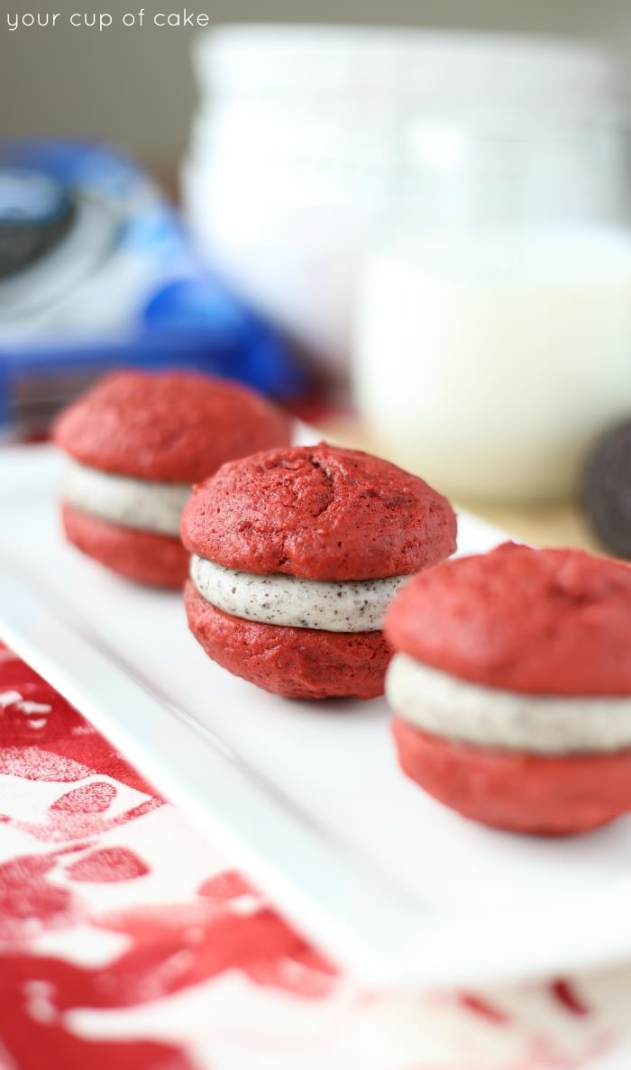 Red Cookie Sandwiches