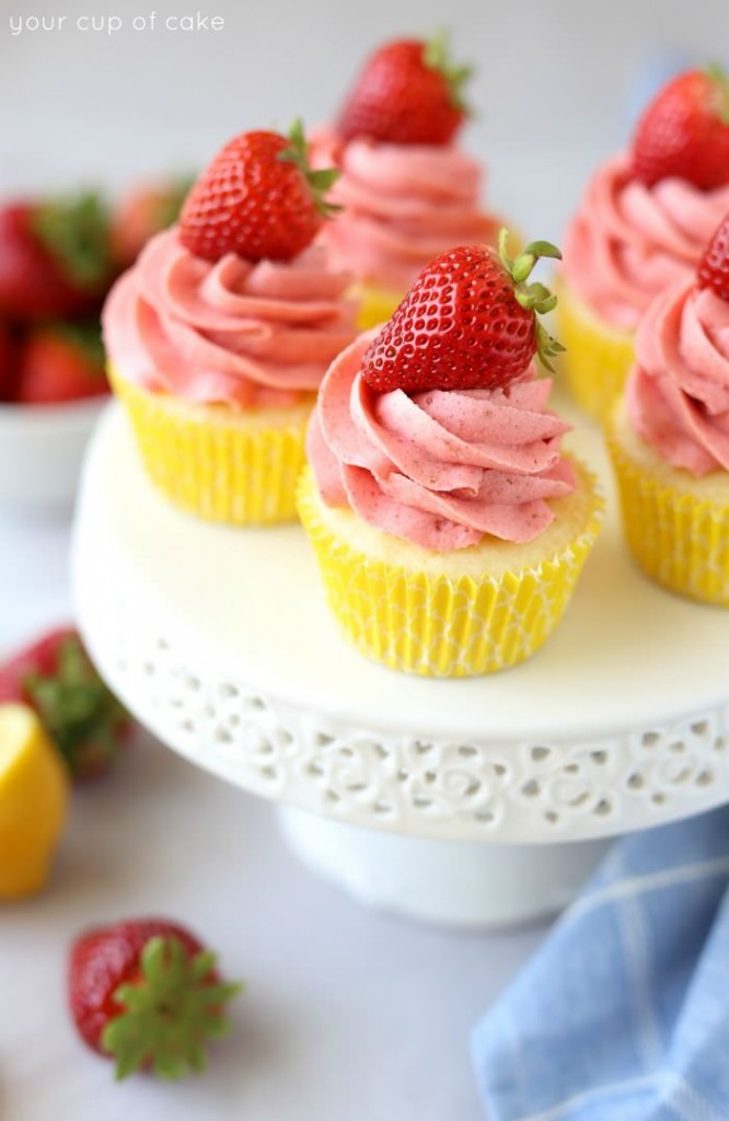 Strawberry Lemonade Cupcakes - Your Cup of Cake