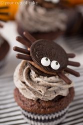 Halloween Oreo Spider Cupcakes -Easy Spooky Spiders - Your Cup of Cake