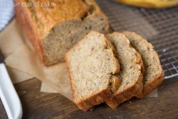 Skinny Banana Bread (Low Sugar + Low Fat) - Your Cup Of Cake