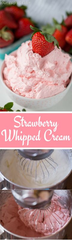 How to make Strawberry Whipped Cream - Your Cup of Cake