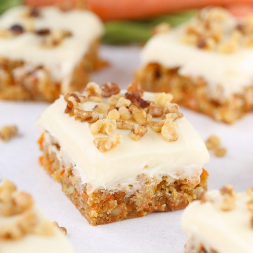 Carrot Cake Blondie Bars with Cream Cheese Frosting - Your Cup of Cake