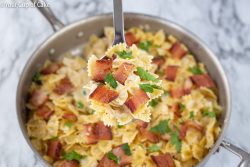 Easy One Pot Bacon Alfredo Pasta - Your Cup of Cake
