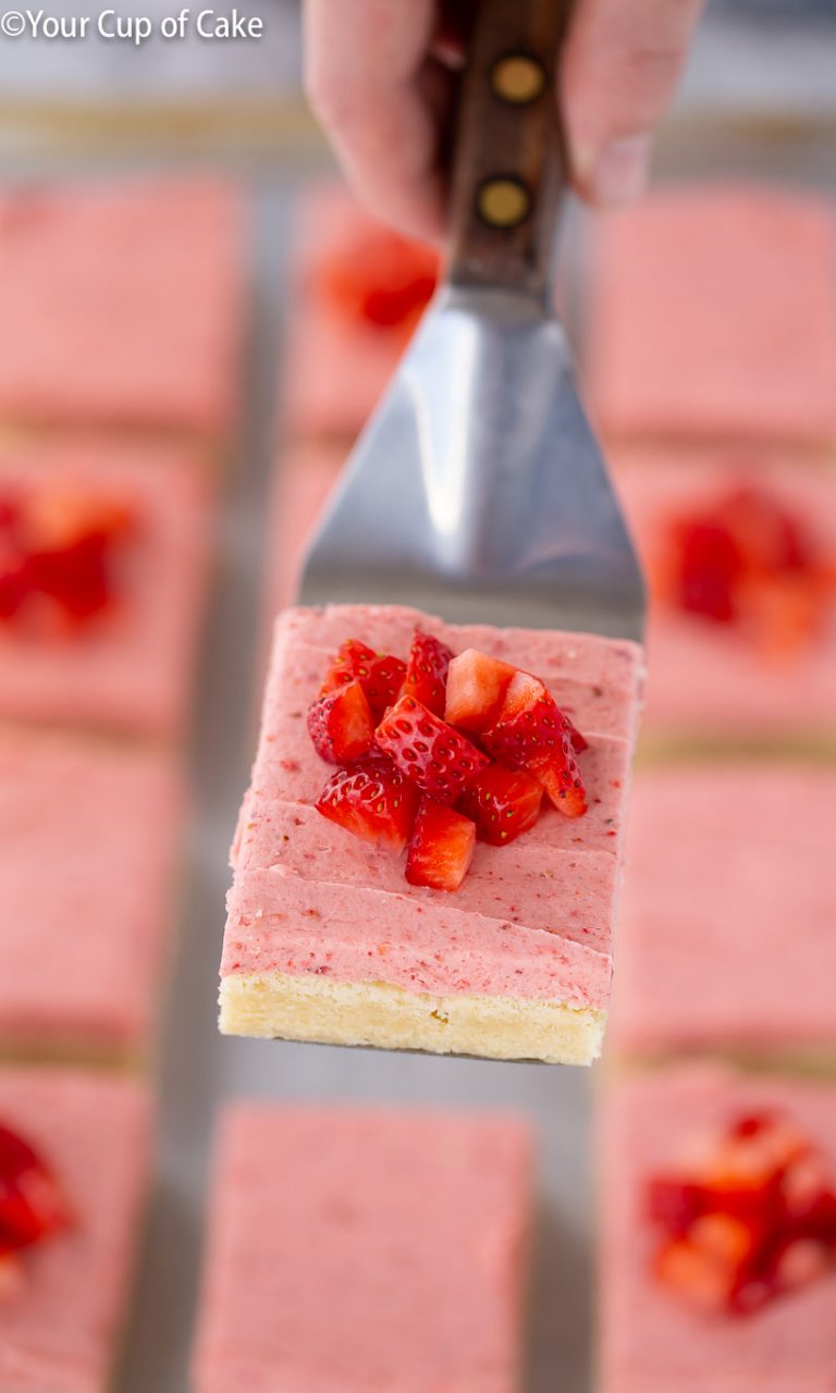 Strawberry Sugar Cookie Bars - Your Cup of Cake