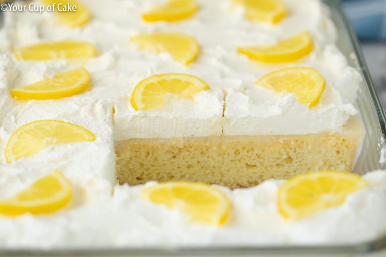 Easy Lemon Cream Poke Cake - Your Cup of Cake