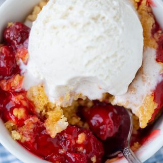 Easy Cherry Dump Cake (4 Ingredients) - Your Cup of Cake