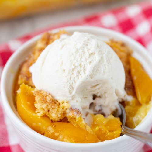 4 Ingredient Peach Dump Cake - Your Cup of Cake