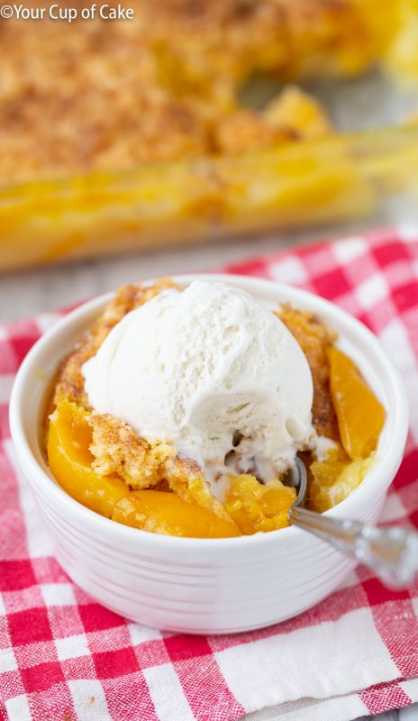 4 Ingredient Peach Dump Cake - Your Cup of Cake